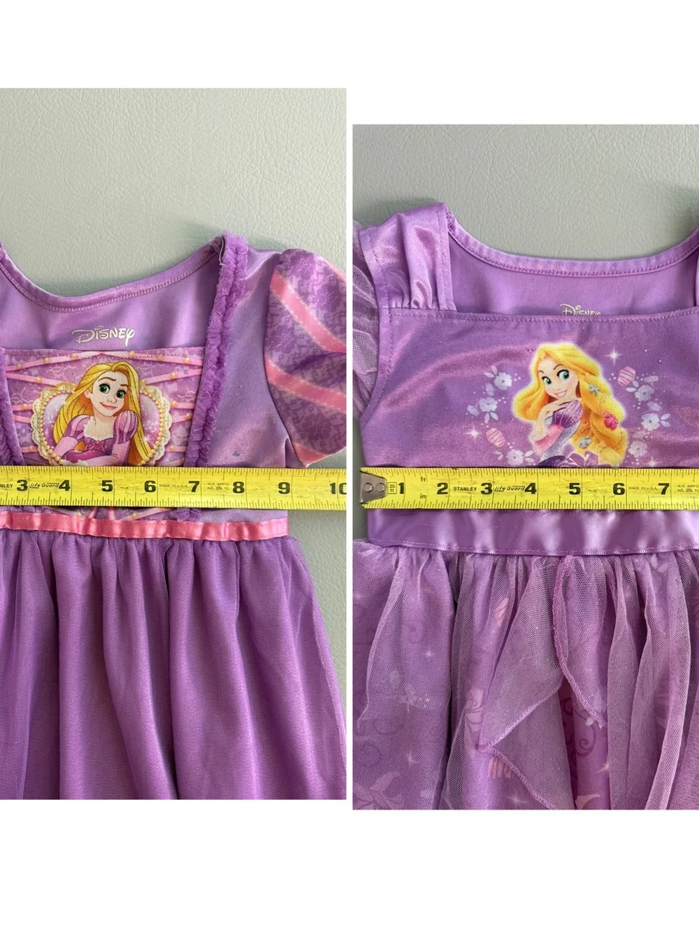 Disney Princess Rapunzel Tangled Dress Up Nightgown Set of 2 - Size 3T & 5T - Picture 2 of 16